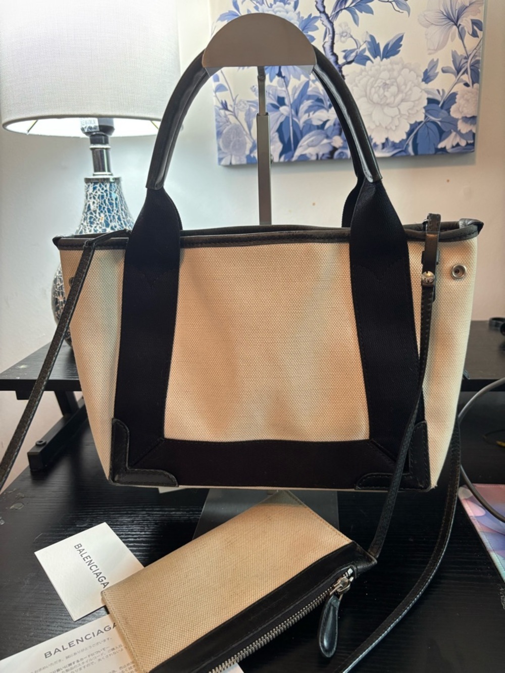 Balenciaga Navy Cabas Small Tote – Original Papers & Detachable Pouch - Picture 3 of 16